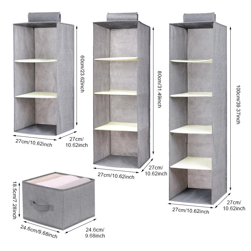 Creative Household Clothes Hanging Drawer Box Underwear Sorting Storage Wall Wardrobe Closet Organizer Shelves Organizadores - StorageandmoreStorage