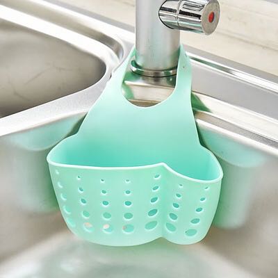 Kitchen Drain Basket Draining Rack Sink Sponge Holder Kitchen Bathroom Storage Shelf Sink Holder Drain Basket Storage Tools - StorageandmoreStorage