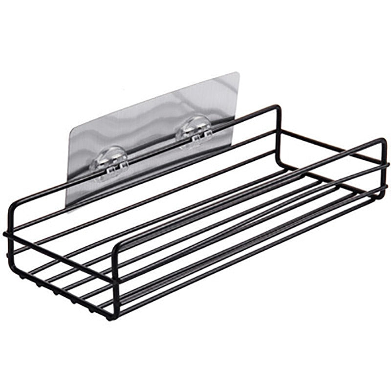 Bathroom Shelf Shower Shelves Shampoo Storage Rack Kitchen Storage Holder Punch-Free Wall Mounted Organizer Bathroom Accessories - StorageandmoreStorage