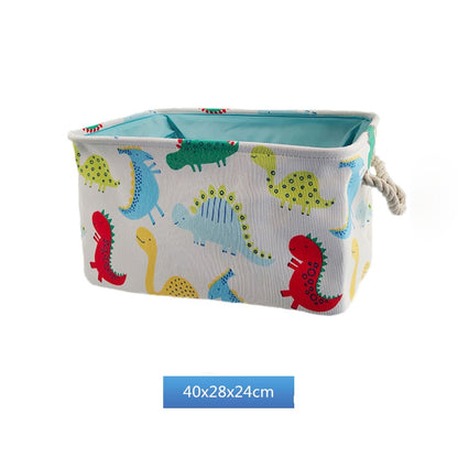 Cartoon Dinosaur Foldable Laundry Basket For Dirty Clothes Toys Storage Baskets Kids Organizer Bag Home Washing Organization - StorageandmoreStorage