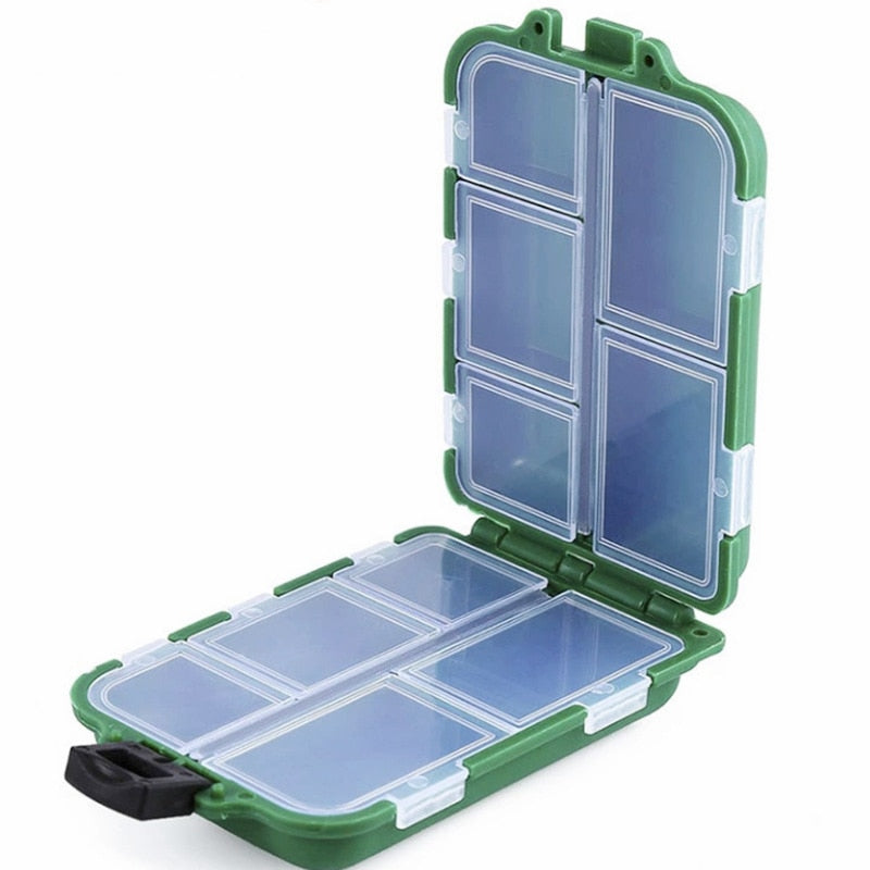 10 Compartments Fishing Lure Boxes Bait Storage Case Fishing Tackle Storage Trays Hooks Organizer Waterproof Fishing Accessory - StorageandmoreStorage