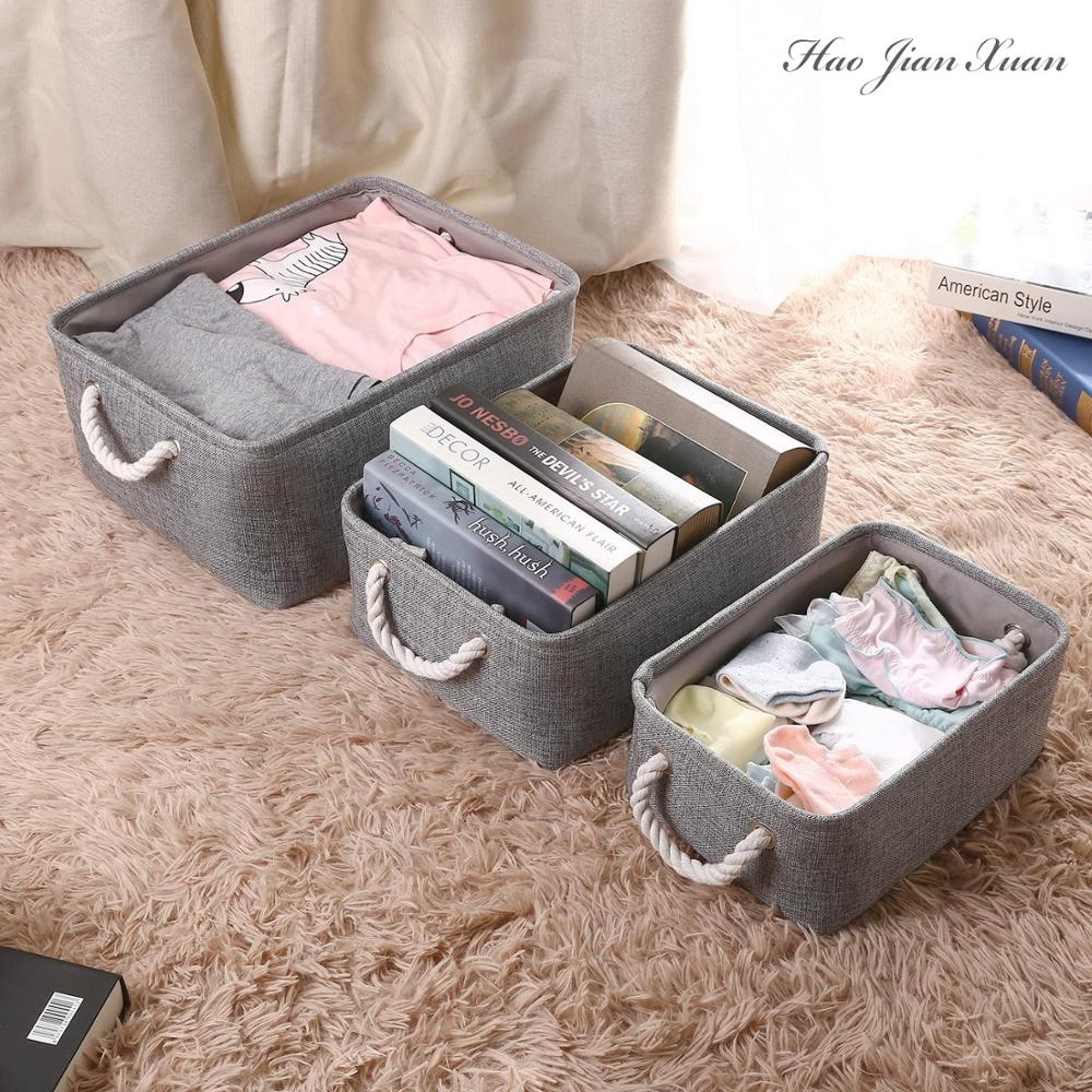 Cube Folding Storage Basket Foldable Linen Pet Toys Storage Box Organize Office Bedroom Closet Toys Laundry Basket - StorageandmoreStorage