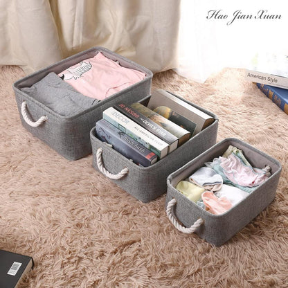 Cube Folding Storage Basket Foldable Linen Pet Toys Storage Box Organize Office Bedroom Closet Toys Laundry Basket - StorageandmoreStorage