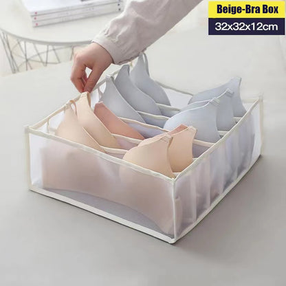 Underwear Storage Organizer for Clothes Separated Socks Shorts Bra Storage Boxs Dormitory Closet Organizer Drawer Washable - StorageandmoreStorage