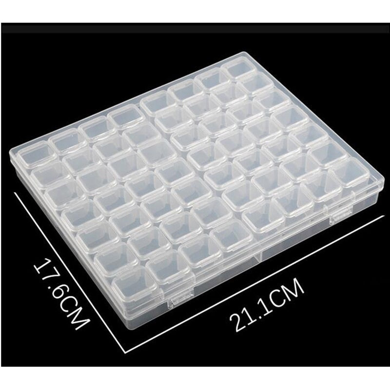 56/28 Grids 5D DIY Diamond Painting Drill Box Jewelry Box Rhinestone Embroidery Crystal Bead Organizer Storage Case Container - StorageandmoreStorage