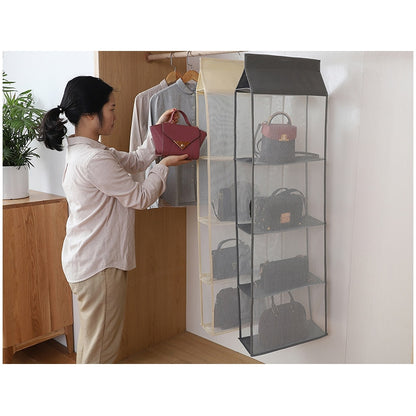 Wardrobe hanging organizer Tote bag hanging storage bag handbag organizer in the closet mesh purse handbag wardrobe organizer - StorageandmoreStorage