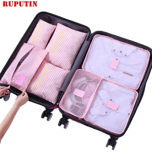 RUPUTIN 7Pcs/set Trip Luggage Organizer Clothes Finishing Kit Storage Bag Cosmetic toiletrie Storage Bag Home Travel Accessories - StorageandmoreStorage