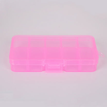 10 Slots Plastic Storage Jewelry Box Compartment Adjustable Container for Beads Earring Box for Jewelry Rectangle Box Case - StorageandmoreStorage