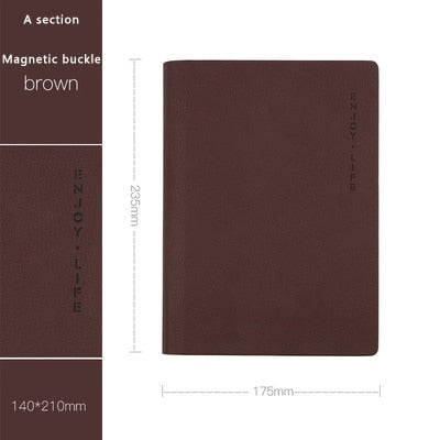 Business affairs High-grade Meeting Leather surface thickening office Notebook fashion Simplicity planner Agenda Gift Diary - StorageandmoreStorage