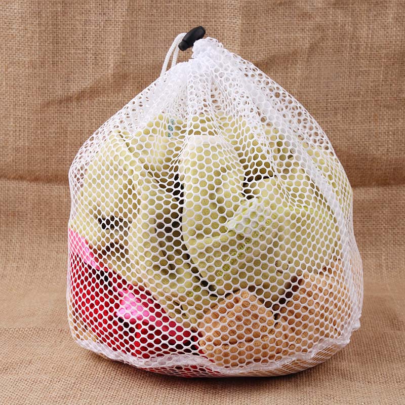 Nylon Mesh Washing Bags Underwear Bra Laundry Bag Basket Household Clean Organizer Drawstring Beam Port Household Cleaning - StorageandmoreStorage