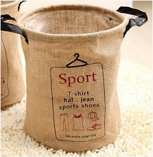 Waterproof  Laundry Hamper Bag Clothes Storage Baskets Home jute Makeup Storage barrel kids toy storage laundry basket LW0340 - StorageandmoreStorage