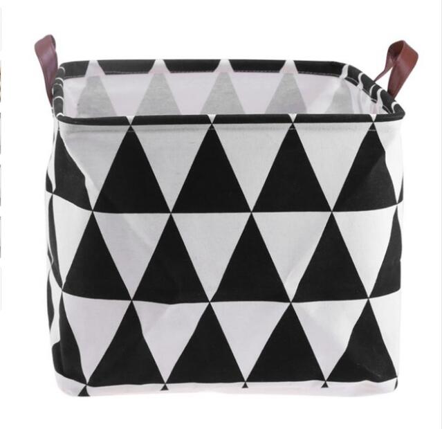 New Large Cotton Handle Folding Laundry Basket Toys Organizer Clothing Storage Bag Dirty Clothes Bucket Laundry Holder Stand Bin - StorageandmoreStorage