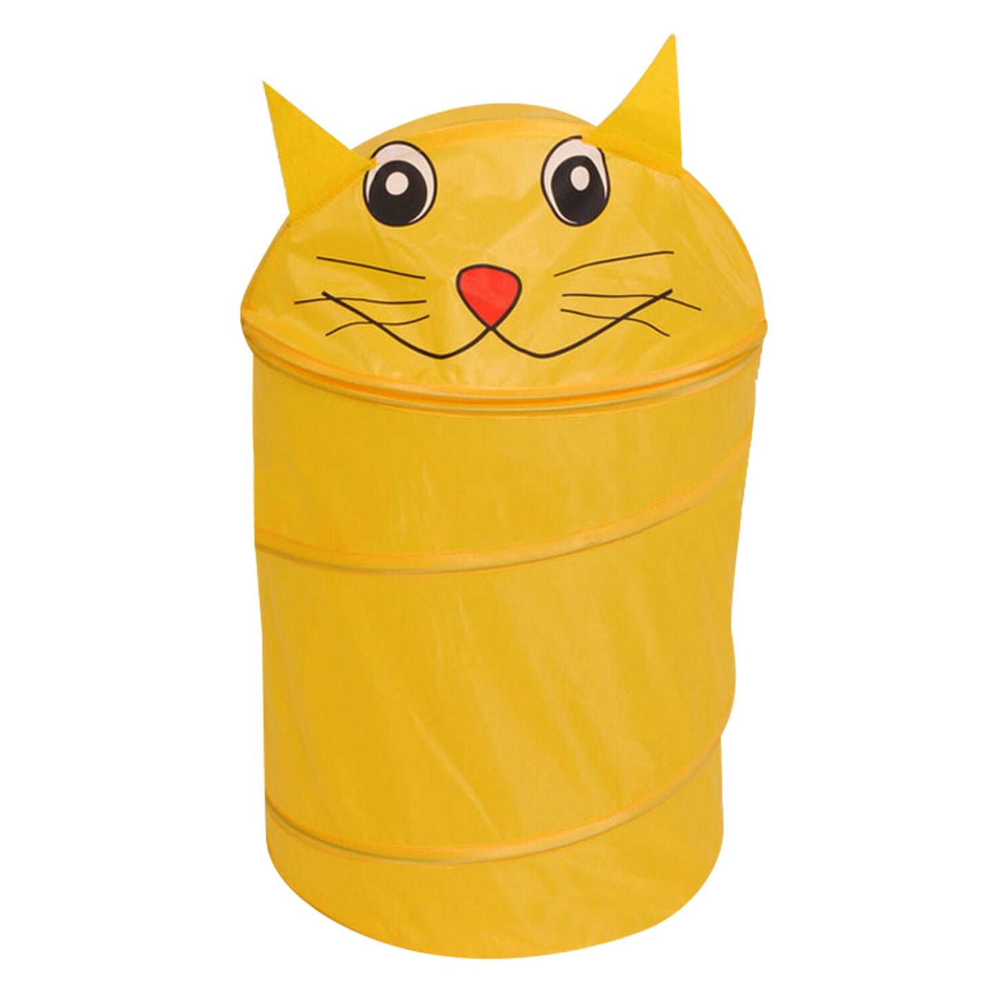 Foldable Breathable Cute Cartoon Animal Dirty Clothes Laundry Basket Hamper Organizer for Home College Camping Hotel 34x42cm - StorageandmoreStorage