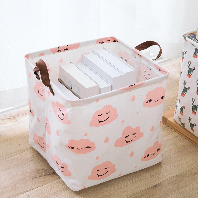 cube folding Laundry Basket Clothing Storage Basket Storage Barrels for kids toy organizer bag gift box storage bins Container - StorageandmoreStorage