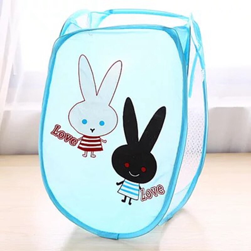 Folding Laundry Storage Basket Hamper Cartoon Pop Up Open Dirty Clothes Laundry Basket Kids Toys Sundries Storage Box Organizer - StorageandmoreStorage