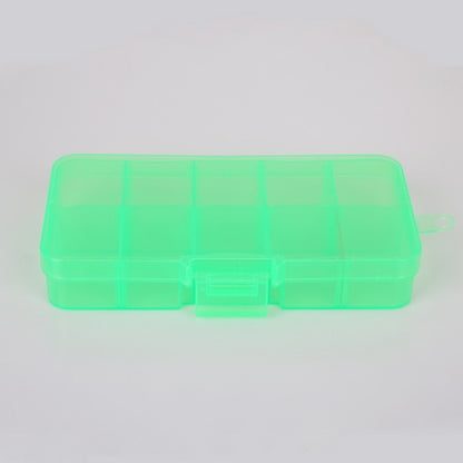 10 Slots Plastic Storage Jewelry Box Compartment Adjustable Container for Beads Earring Box for Jewelry Rectangle Box Case - StorageandmoreStorage