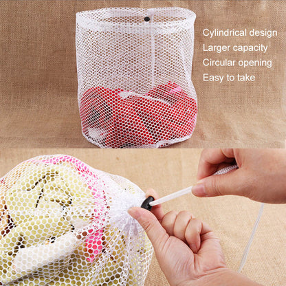 Nylon Mesh Washing Bags Underwear Bra Laundry Bag Basket Household Clean Organizer Drawstring Beam Port Household Cleaning - StorageandmoreStorage