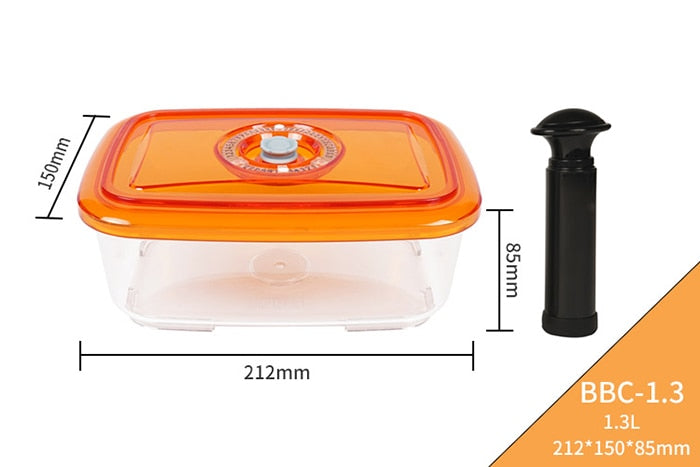 LAIMENG Vacuum Container Plastic Food Storage Container With Lid Damp Proof Large Capacity Kitchen Box for Vacuum Sealer S250 - StorageandmoreStorage