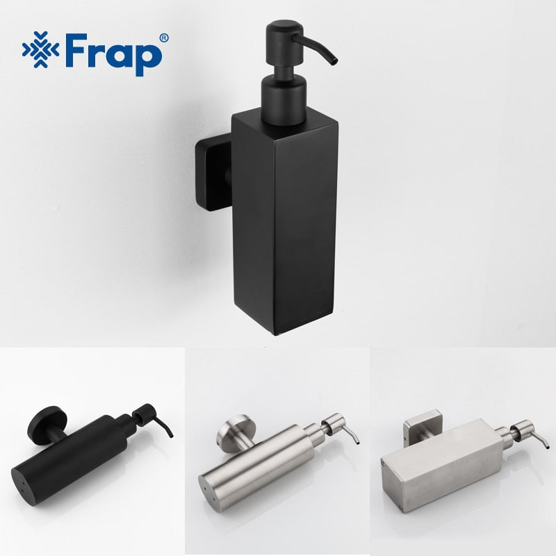 Frap Stainless Steel Soap Dispenser Kitchen Sink Faucet Bathroom Shampoo Box Soap Container Deck Mounted Detergent Bottle - StorageandmoreStorage