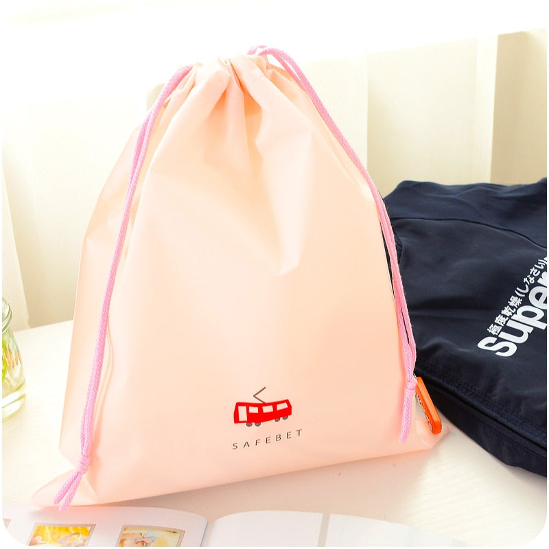 1pc Cartoon Drawstring Pouch Travel Storage Bag Portable Clothes Storage Finishing Luggage Bags Waterproof Clothing Bag Shoe Bag - StorageandmoreStorage