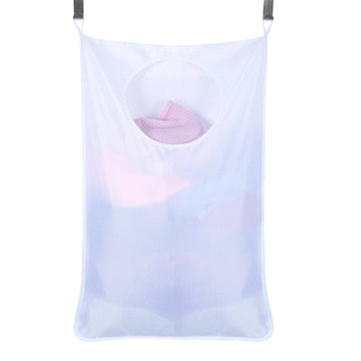 Door Hanging Laundry Bags For Dirty Clothes Washing Machines Wall Mounted Bathroom Storage Bag Hanging Laundry Hamper With Hooks - StorageandmoreStorage