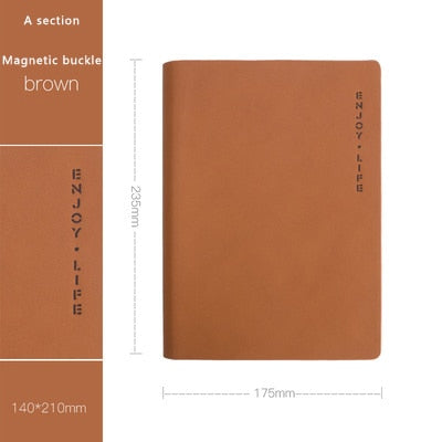 Business affairs High-grade Meeting Leather surface thickening office Notebook fashion Simplicity planner Agenda Gift Diary - StorageandmoreStorage