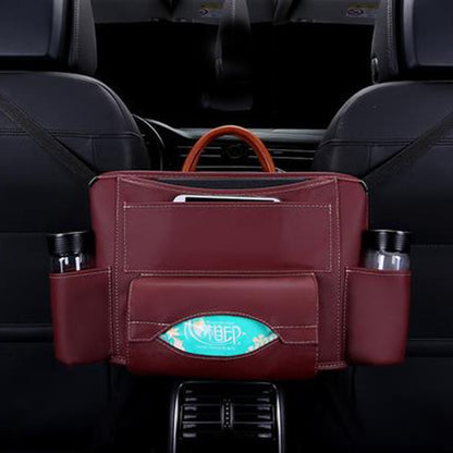 PU Leather Car Seat Back Intermediate Bag Auto Receiving And Hanging Bag Car Trunk Organize Bag Storage Organizer In The Car - StorageandmoreStorage