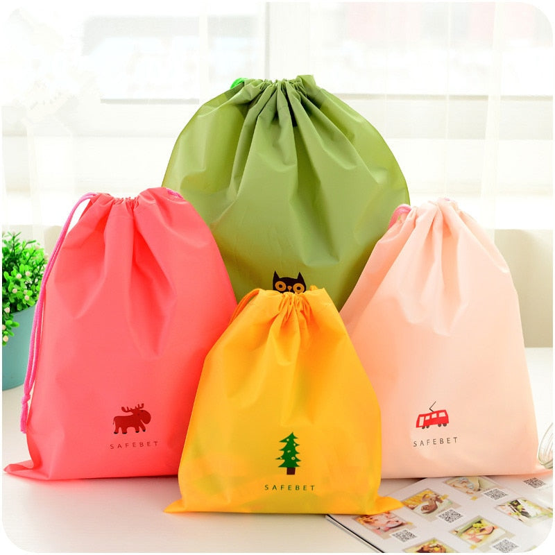 1pc Cartoon Drawstring Pouch Travel Storage Bag Portable Clothes Storage Finishing Luggage Bags Waterproof Clothing Bag Shoe Bag - StorageandmoreStorage