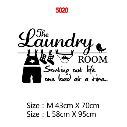 Personalized Wall Decal For Laundry Rooms Stickers Home Decoration Nordic Style Home Decoration Decoration Accessories - StorageandmoreStorage