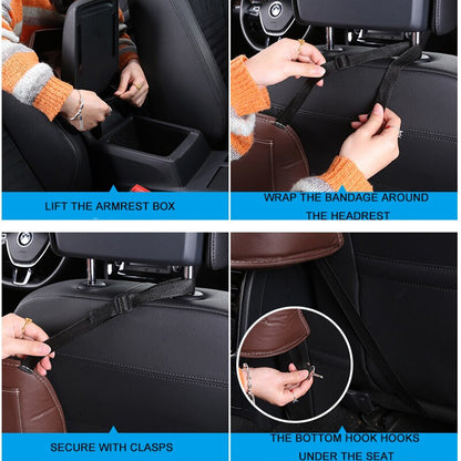 PU Leather Car Seat Back Intermediate Bag Auto Receiving And Hanging Bag Car Trunk Organize Bag Storage Organizer In The Car - StorageandmoreStorage