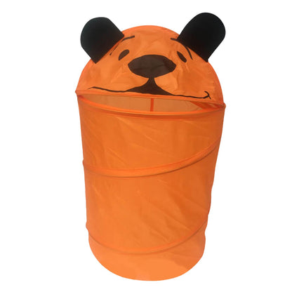 Foldable Breathable Cute Cartoon Animal Dirty Clothes Laundry Basket Hamper Organizer for Home College Camping Hotel 34x42cm - StorageandmoreStorage