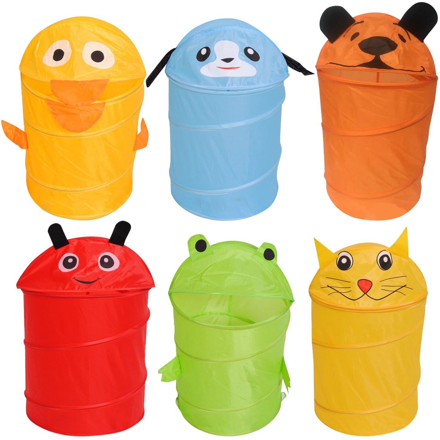 Foldable Breathable Cute Cartoon Animal Dirty Clothes Laundry Basket Hamper Organizer for Home College Camping Hotel 34x42cm - StorageandmoreStorage