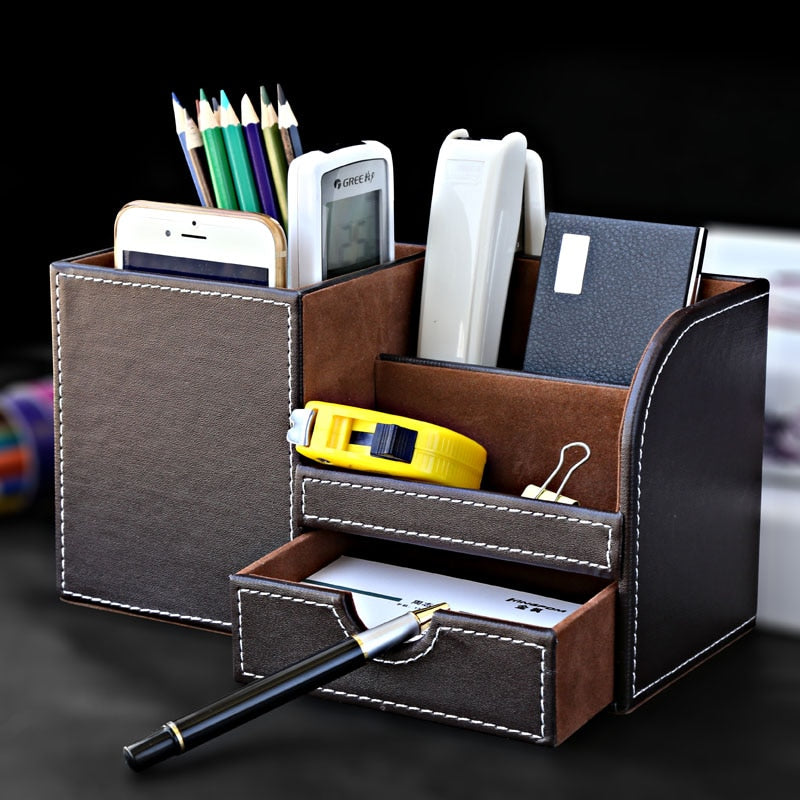 Multi-Functional Desk Organizer Stationery Holder Pencil Stand Pen Holder Organizer for Office Accessories Supplies Storage Box - StorageandmoreStorage