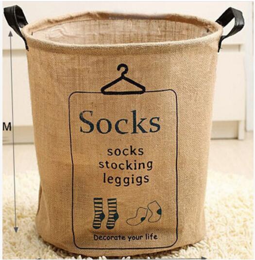 Waterproof  Laundry Hamper Bag Clothes Storage Baskets Home jute Makeup Storage barrel kids toy storage laundry basket LW0340 - StorageandmoreStorage