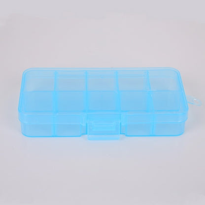 10 Slots Plastic Storage Jewelry Box Compartment Adjustable Container for Beads Earring Box for Jewelry Rectangle Box Case - StorageandmoreStorage