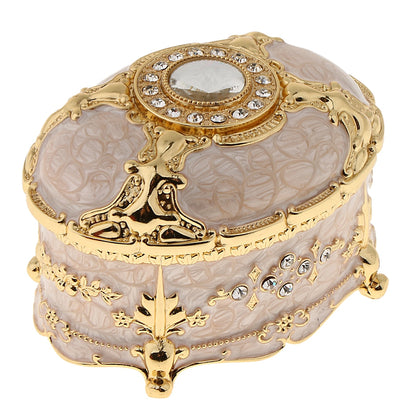 Luxury Vintage Metal Jewelry Box Ring Trinket Case Jewelry Bracelet Pearl Case Gift Storage Box Storage Cosmetic Hamper Giftcaja - StorageandmoreStorage