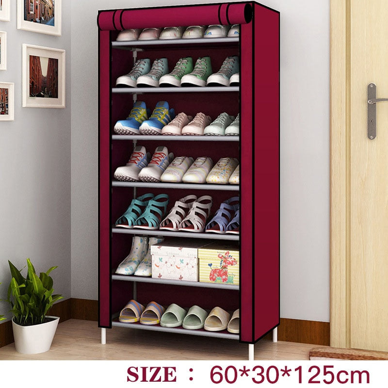 Multilayer Shoe Cabinet Shoe Rack Oxford Shoes Shelves Household Shoes Case Dustproof Storage Organizer for Shoe - StorageandmoreStorage