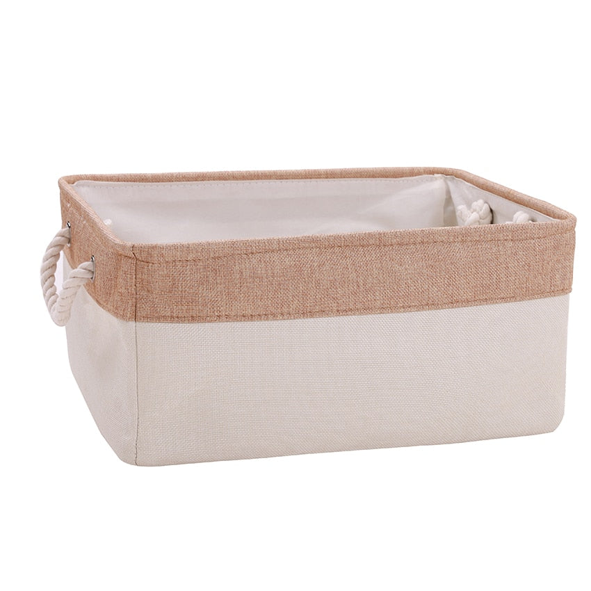 Cube Folding Storage Basket Foldable Linen Pet Toys Storage Box Organize Office Bedroom Closet Toys Laundry Basket - StorageandmoreStorage