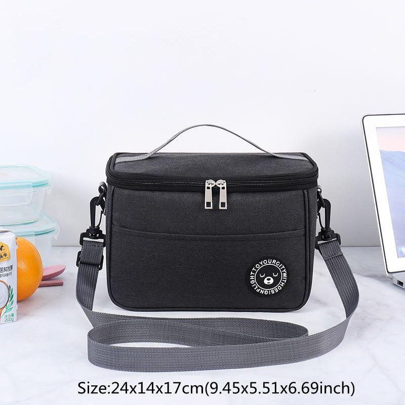 Simplicity Lunch Bag Women Office Luncheon Thermal Package Waterproof Child Outing Fruit Drink Snack Cooler Pouch Accessories - StorageandmoreStorage