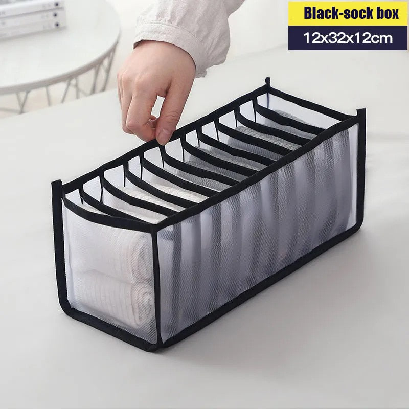 modern Underwear Storage Organizer  Clothe Separated Socks Shorts Bra Storage Boxs Dormitory Closet Organizer Drawer Washable - StorageandmoreStorage