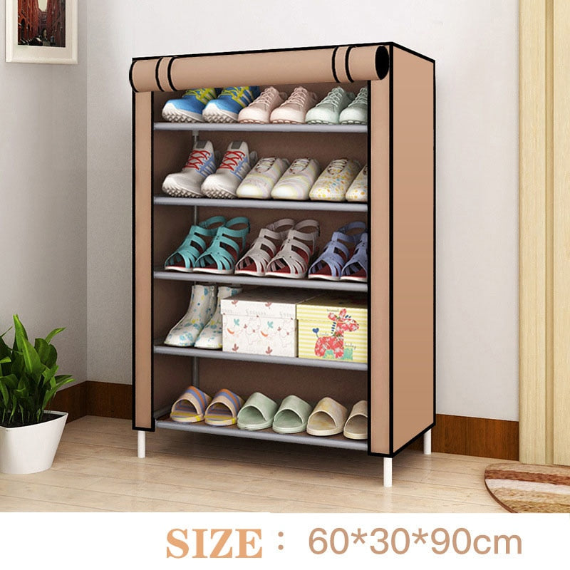 Multilayer Shoe Cabinet Shoe Rack Oxford Shoes Shelves Household Shoes Case Dustproof Storage Organizer for Shoe - StorageandmoreStorage