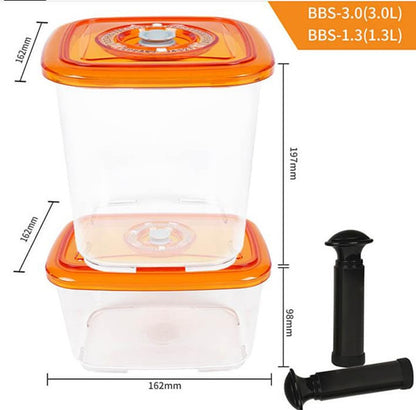 LAIMENG Vacuum Container Plastic Food Storage Container With Lid Damp Proof Large Capacity Kitchen Box for Vacuum Sealer S250 - StorageandmoreStorage