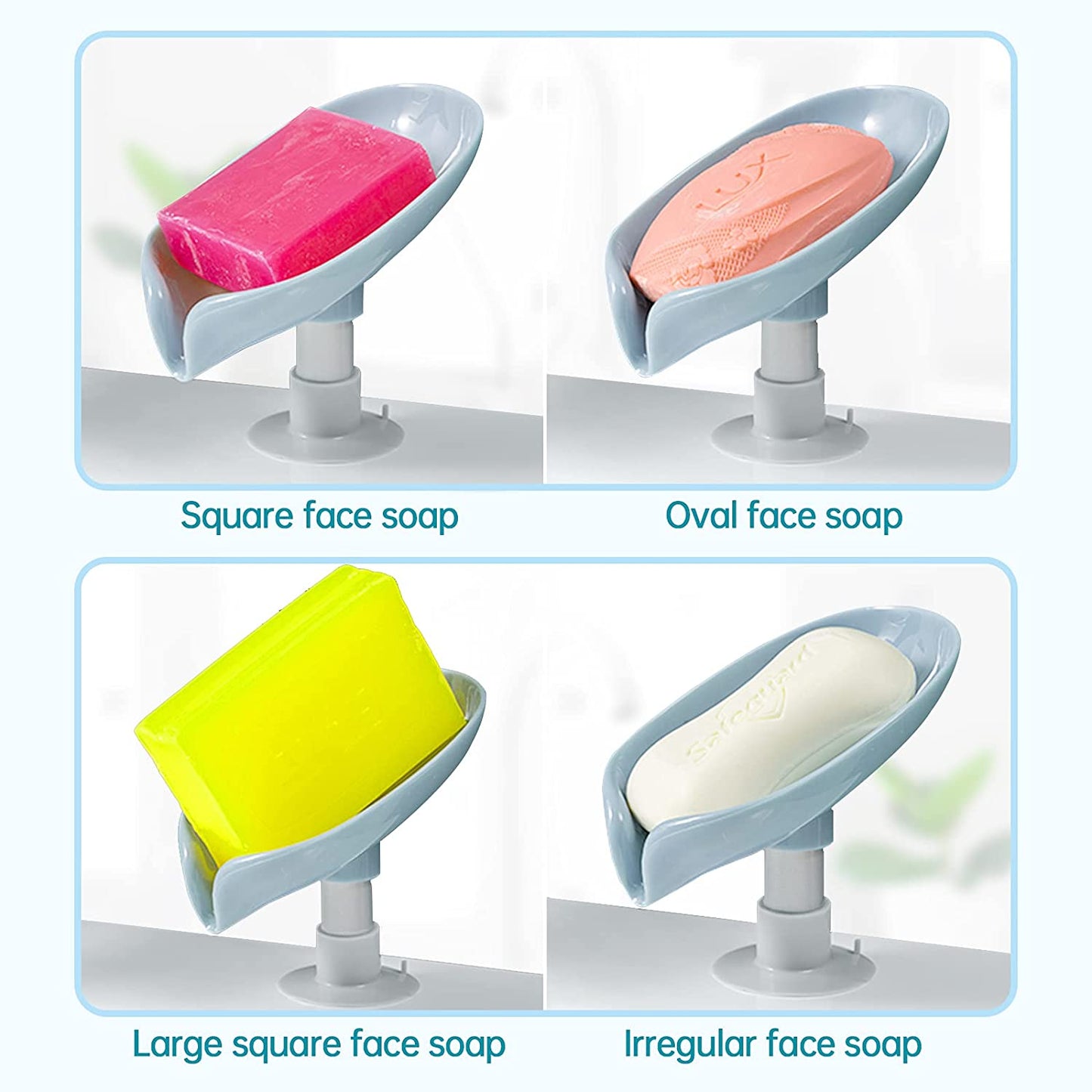 Soap dish Leaf Soap Box Drain Soap Holder Bathroom Shower Soap Holder Dish Storage Plate Tray Bathroom Supplies Soap container - StorageandmoreStorage