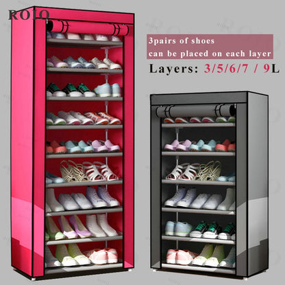 Multi-layer Simple Shoe Rack Entryway Space-saving Shoe Organizer Easy to Install Shoes Shelf Home Dorm Furniture Shoe Cabinet - StorageandmoreStorage