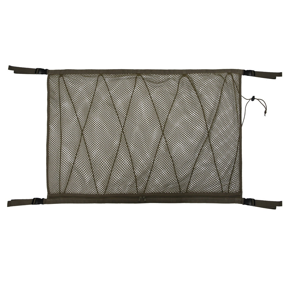 Portable Car Ceiling Storage Net Pocket Roof Interior Cargo Net Bag Car Trunk Storage Pouch Sundries Storage Organizer - StorageandmoreStorage