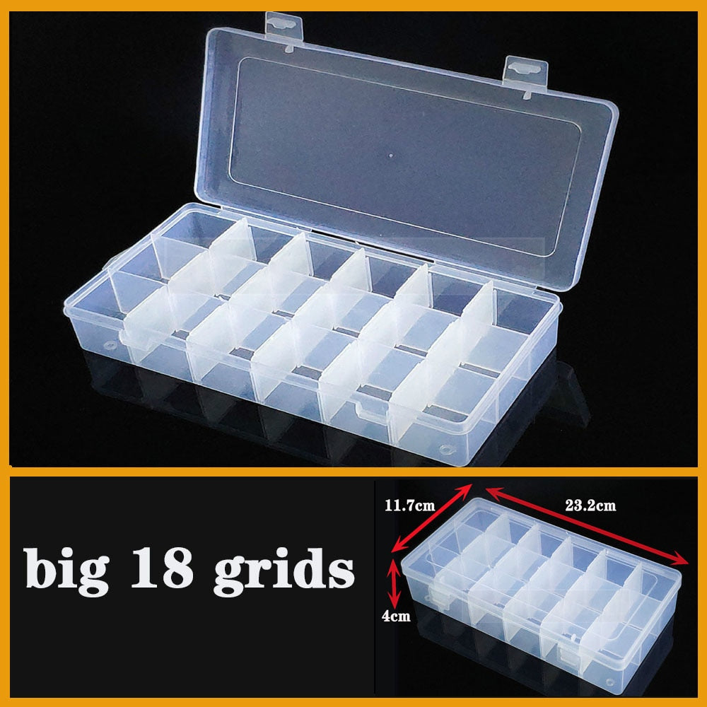 Plastic box Container Screw Holder Case Practical Compartment Jewelry Earring Display case plastic Organizer beads storage boxes - StorageandmoreStorage