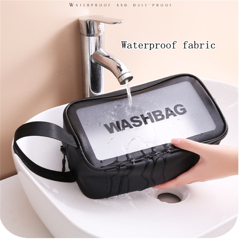 Women Portable Travel Wash Bag Female Transparent Waterproof Makeup Storage Pouch Large Capacity Cosmetic Organizer Beauty Case - StorageandmoreStorage