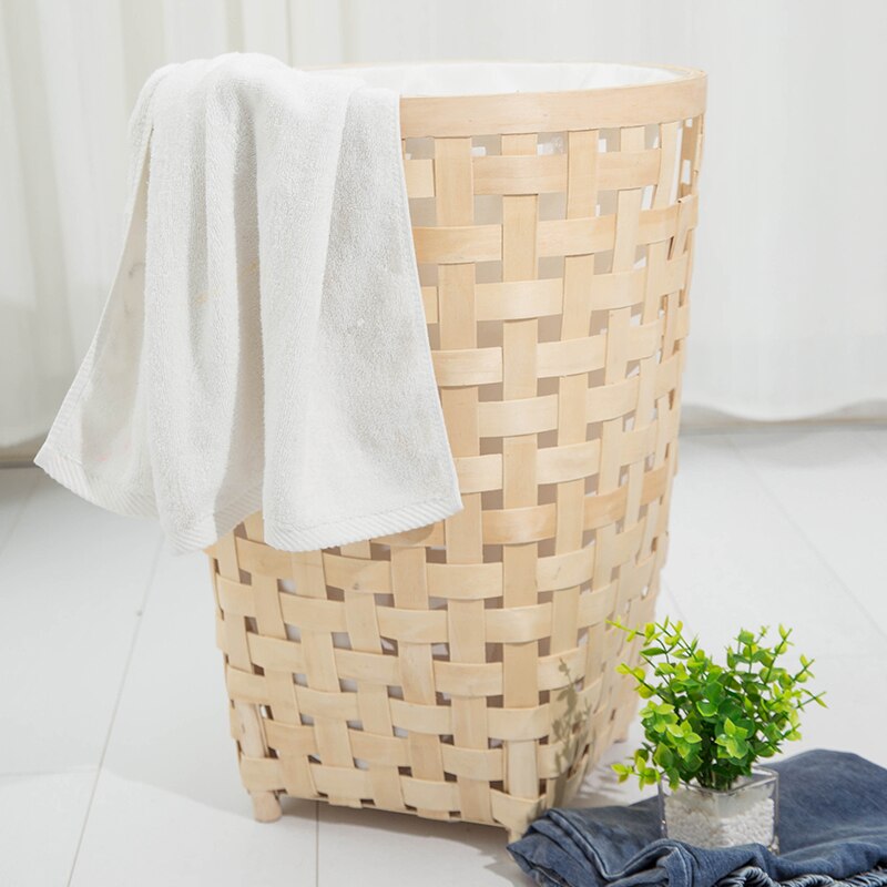 Large Wicker Laundry Basket Yellow Bathroom Woven Storage Laundry Baskets Room Accessories Cesta Colada Home Organization EH60LB - StorageandmoreStorage