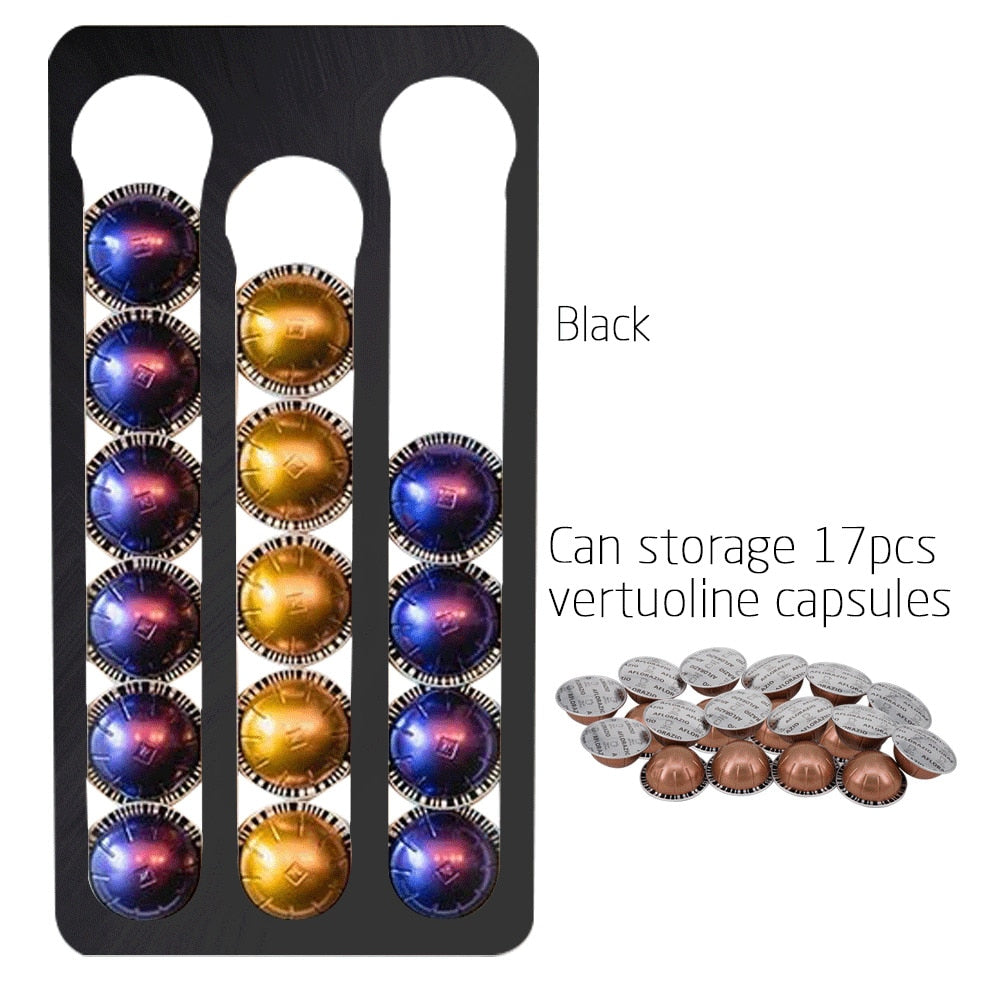 Metal Coffee Pods Holder Aluminum Mirro-Plating Stand Coffee Capsule Storage Rack Nespresso Coffee Capsulas Stand For Nespresso - StorageandmoreStorage