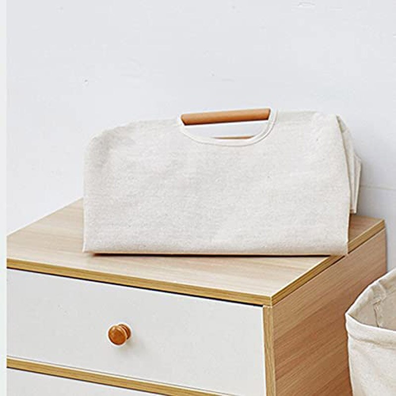 MCAO Japanese Laundry Basket Foldable Dirty Clothes Storage Hamper Bamboo Cloth Organizers with Handles for Corner Narrow TJ6826 - StorageandmoreStorage